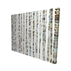 Watercolor birch tree forest