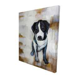 Canvas 48 x 60 - 3D - Sitting dog