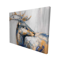 Canvas 48 x 60 - 3D - Golden deer