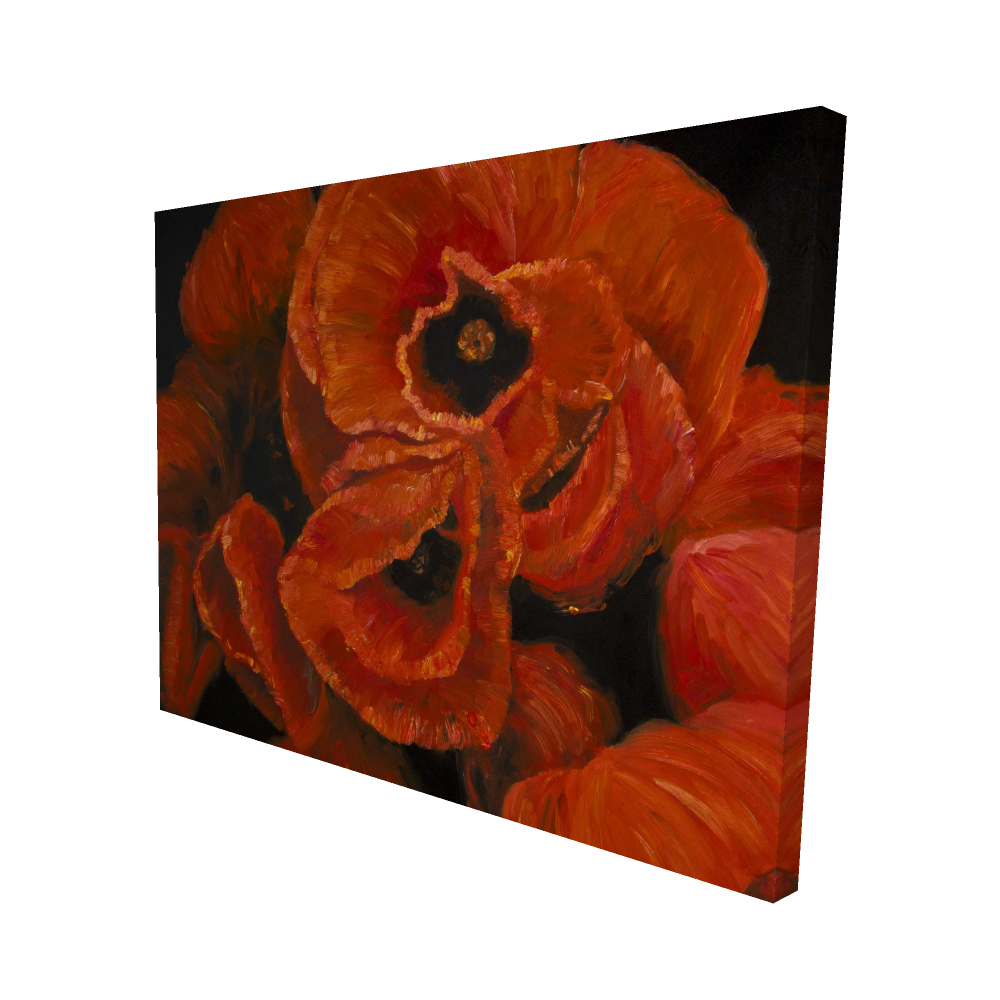 Canvas 48 x 60 - 3D - Poppy bouquet
