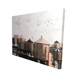 Canvas 48 x 60 - 3D - Water towers