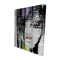 Visage de femme coloré et abstrait