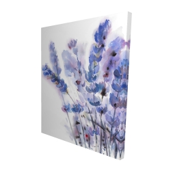 Watercolor lavender flowers