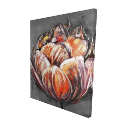 Double and abstract orange tulip