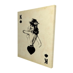Canvas 48 x 60 - 3D - King of spades