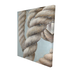 Canvas 48 x 60 - 3D - Boat rope knot closeup