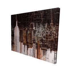 Canvas 48 x 60 - 3D - The empire city of newyork