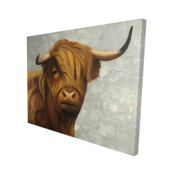 Canvas 48 x 60 - 3D - Highland cattle