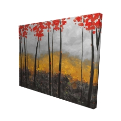 Canvas 48 x 60 - 3D - Abstract autumn trees