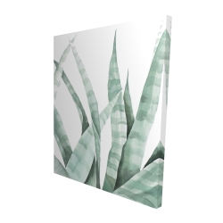 Canvas 48 x 60 - 3D - Watercolor striped desert plant
