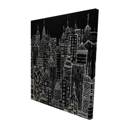 Tours d'une ville illustrative