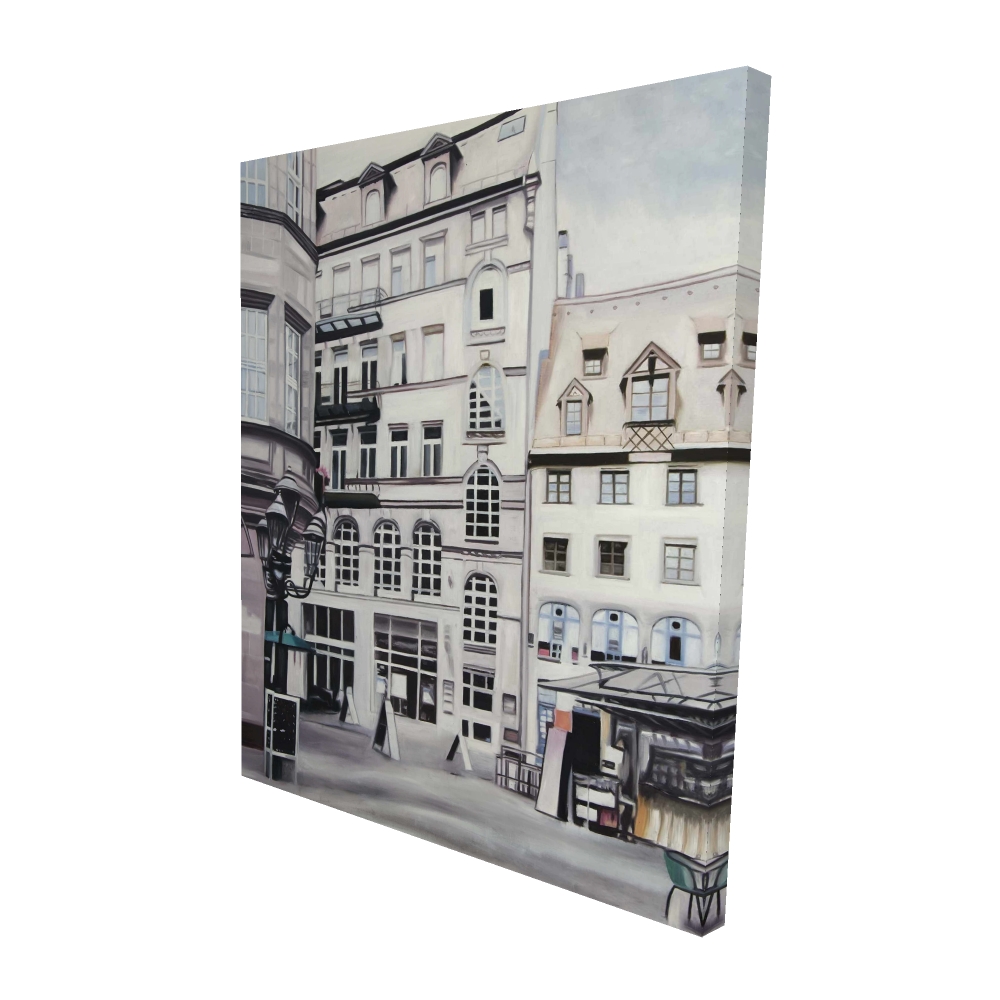 Toile 48 x 60 - 3D - Scène de rue en allemagne