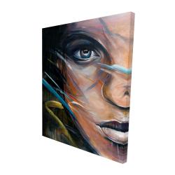 Canvas 48 x 60 - 3D - Colorful woman face