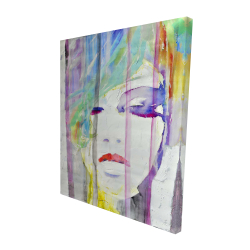 Canvas 48 x 60 - 3D - Abstract colorful portrait