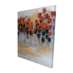 Canvas 48 x 60 - 3D - Red flowers field