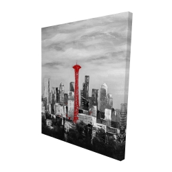 Space needle in red