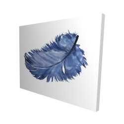 Plume bleue à l'aquarelle