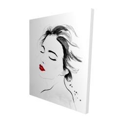 Portrait de dame sereine en noir