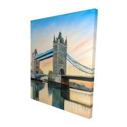 Canvas 48 x 60 - 3D - Sunset on the london bridge