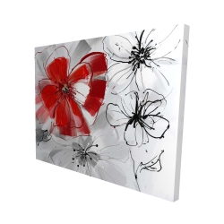 Red & gray flowers