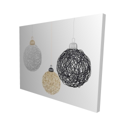Three christmas balls