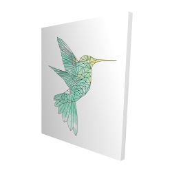 Canvas 48 x 60 - 3D - Geometric hummingbird
