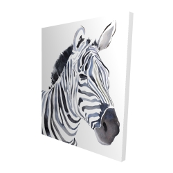 Canvas 48 x 60 - 3D - Watercolor zebra