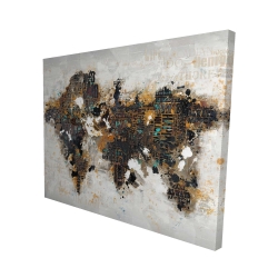 Abstract world map with typography