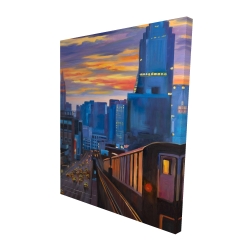 Canvas 48 x 60 - 3D - Subway in new-york city