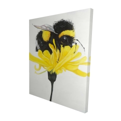 Canvas 48 x 60 - 3D - Bumblebee on a dandelion