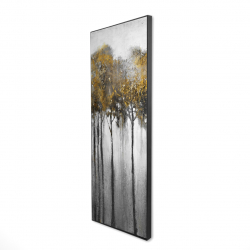 Encadré 16 x 48 - 3D - Forêt abstraite jaune