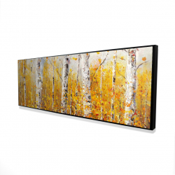 Framed 20 x 60 - 3D - Birches by sunny day