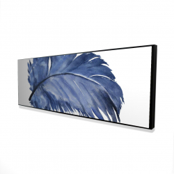 Plume bleue à l'aquarelle