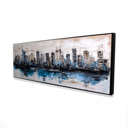 Abstract city with reflection on water