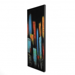 Framed 16 x 48 - 3D - Abstract and colorful tall buildings