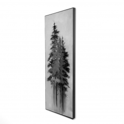 Silhouette of black and grey trees