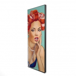 Pin up girl with curlers