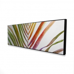Framed 16 x 48 - 3D - Watercolor tropical palm leave