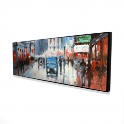 Abstract red and blue city