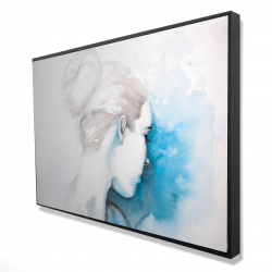 Framed 24 x 36 - 3D - Watercolor abstract girl with hair bun