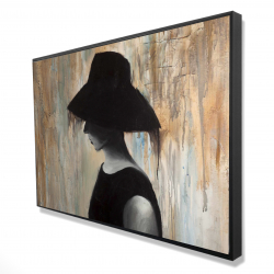 Framed 24 x 36 - 3D - Audrey hepburn with a big hat