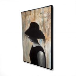 Framed 24 x 36 - 3D - Audrey hepburn with a big hat
