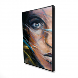Framed 24 x 36 - 3D - Colorful woman face