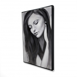 Framed 24 x 36 - 3D - Realistic woman portrait