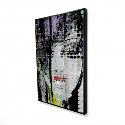 Visage de femme coloré et abstrait