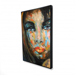 Framed 24 x 36 - 3D - Colorful woman portrait