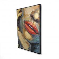 Framed 24 x 36 - 3D - Irresistible lips closeup