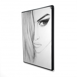 Framed 24 x 36 - 3D - Black & white portrait
