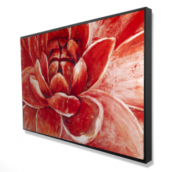 Framed 24 x 36 - 3D - Red chrysanthemum