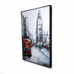 Framed 24 x 36 - 3D - Abstract london and red bus